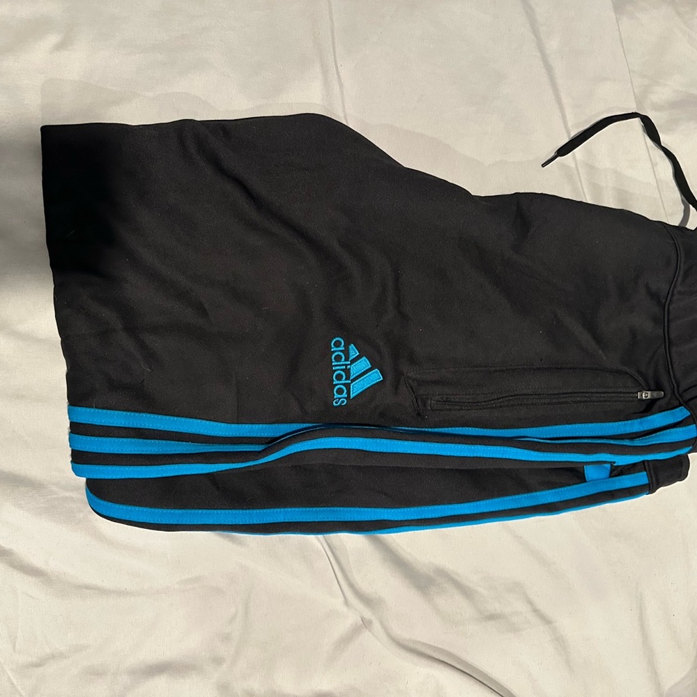 Adidas Black and Blue Track Pants